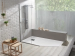 Receveur de douche, sur mesure, largeur 60 à 210 cm X 60 à 100 cm, Garantie 5 ans, résine pleine masse PN24 de couleurs, LIVRAISON RAPIDE, OFFERTE